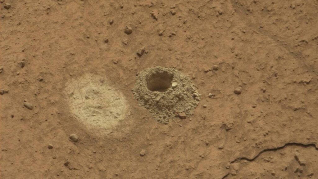 NASA's Rover Drilling mars Subsurface